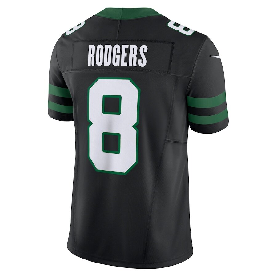 New York Jets Aaron Rodgers Black Jersey