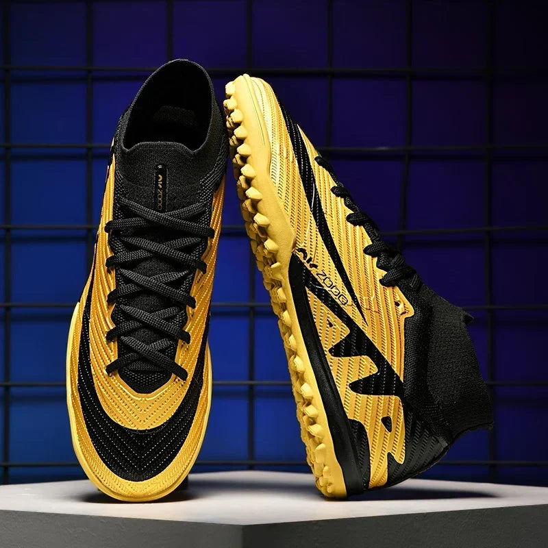 Black and Gold Soccer Boots