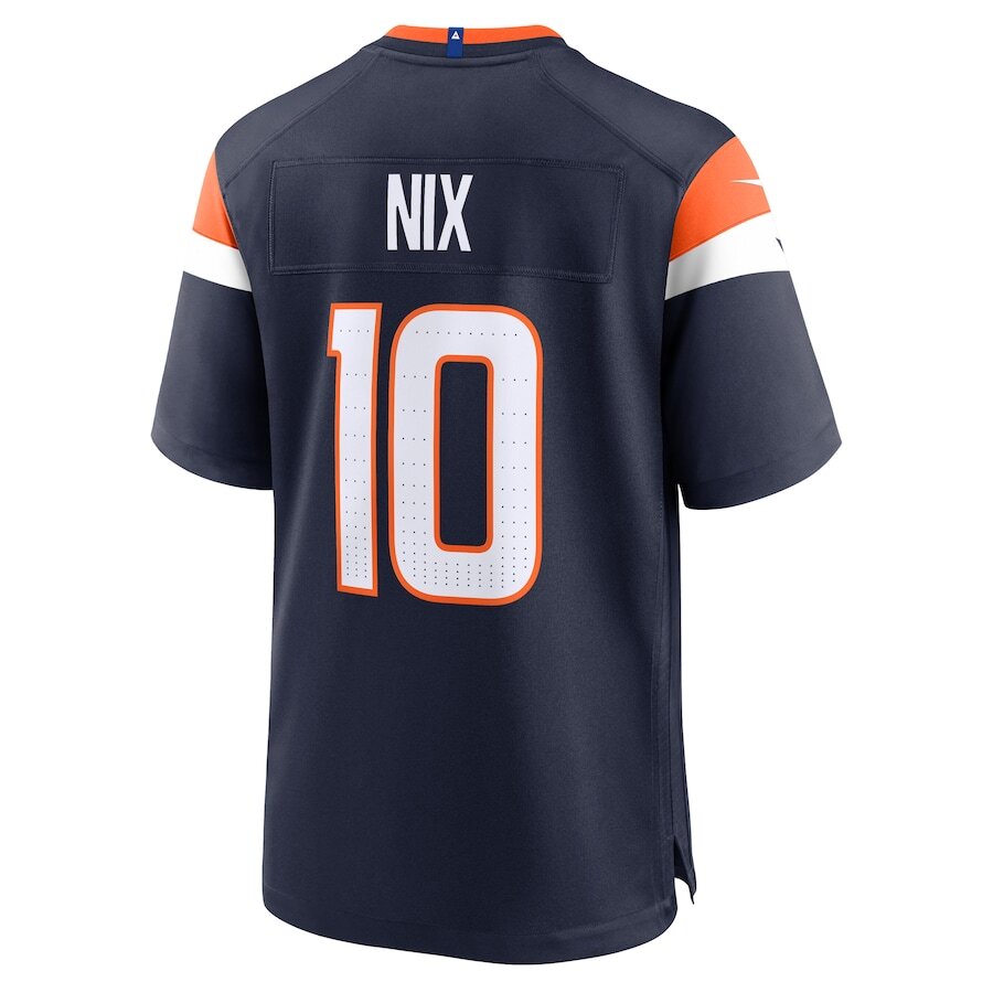 Denver Broncos Bo Nix Navy Jersey