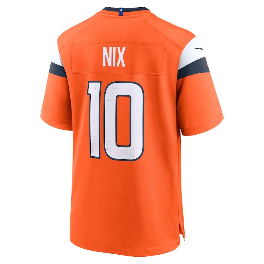 Denver Broncos Bo Nix Orange Jersey