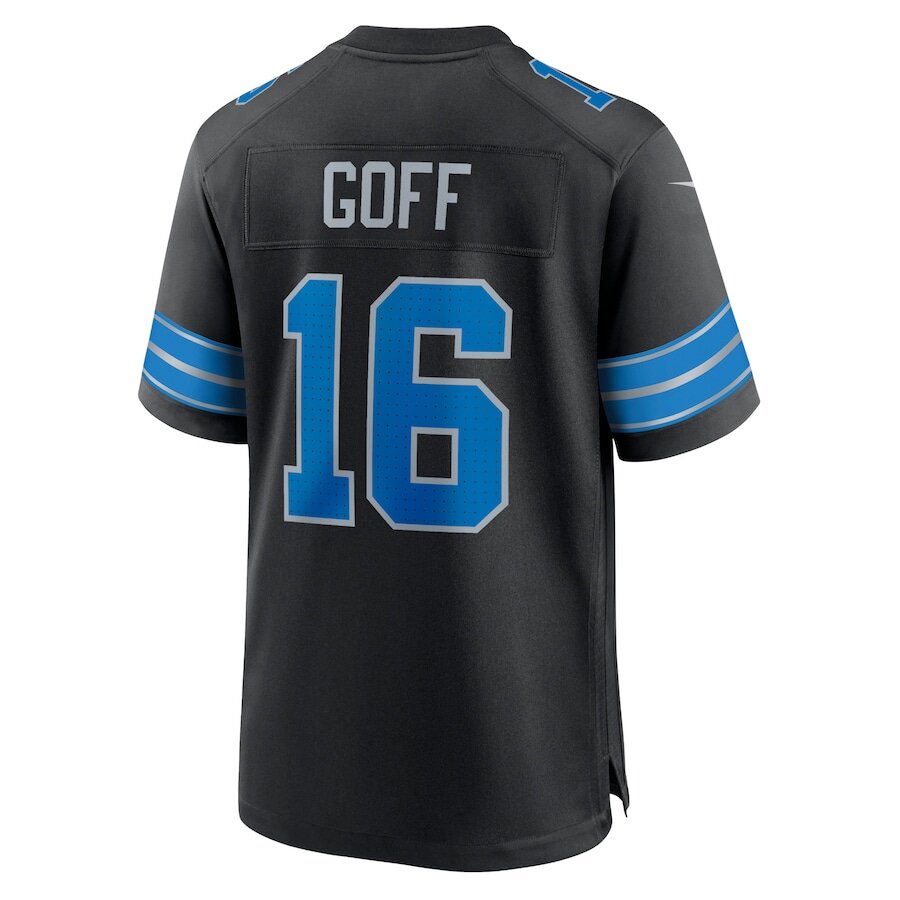 Detroit Lions Jared Goff Black Jersey