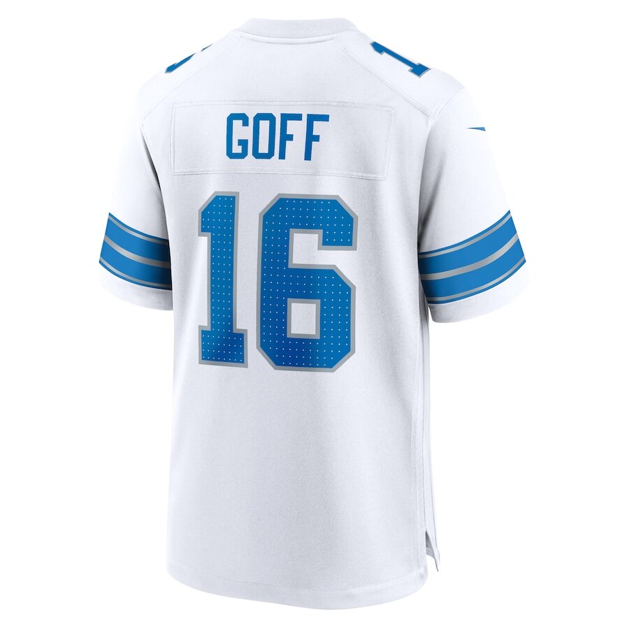 Detroit Lions Jared Goff White Jersey