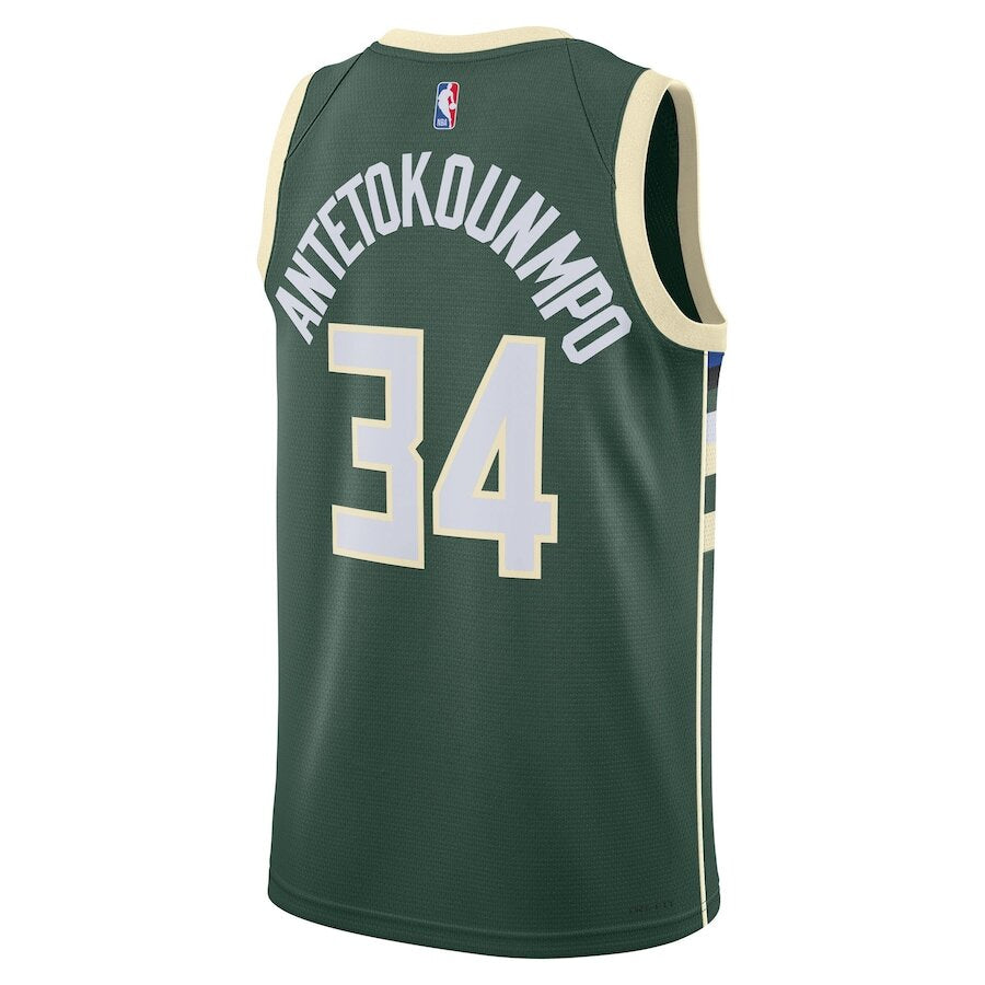 Milwaukee Bucks Giannis Antetokounmpo Hunter Green Jersey