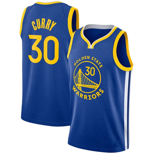 Men's Golden State Warriors Stephen Curry Blue Jersey