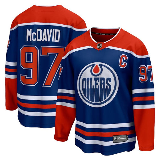 Men's Edmonton Oilers Connor McDavid Royal Jersey
