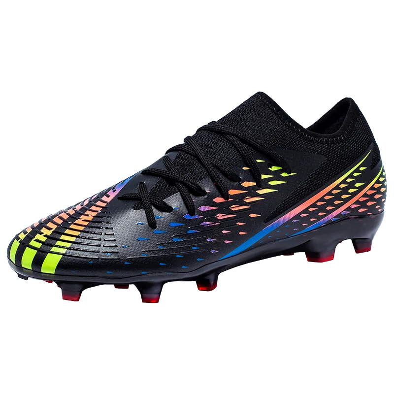 Black Non-Slip Turf Soccer Shoes