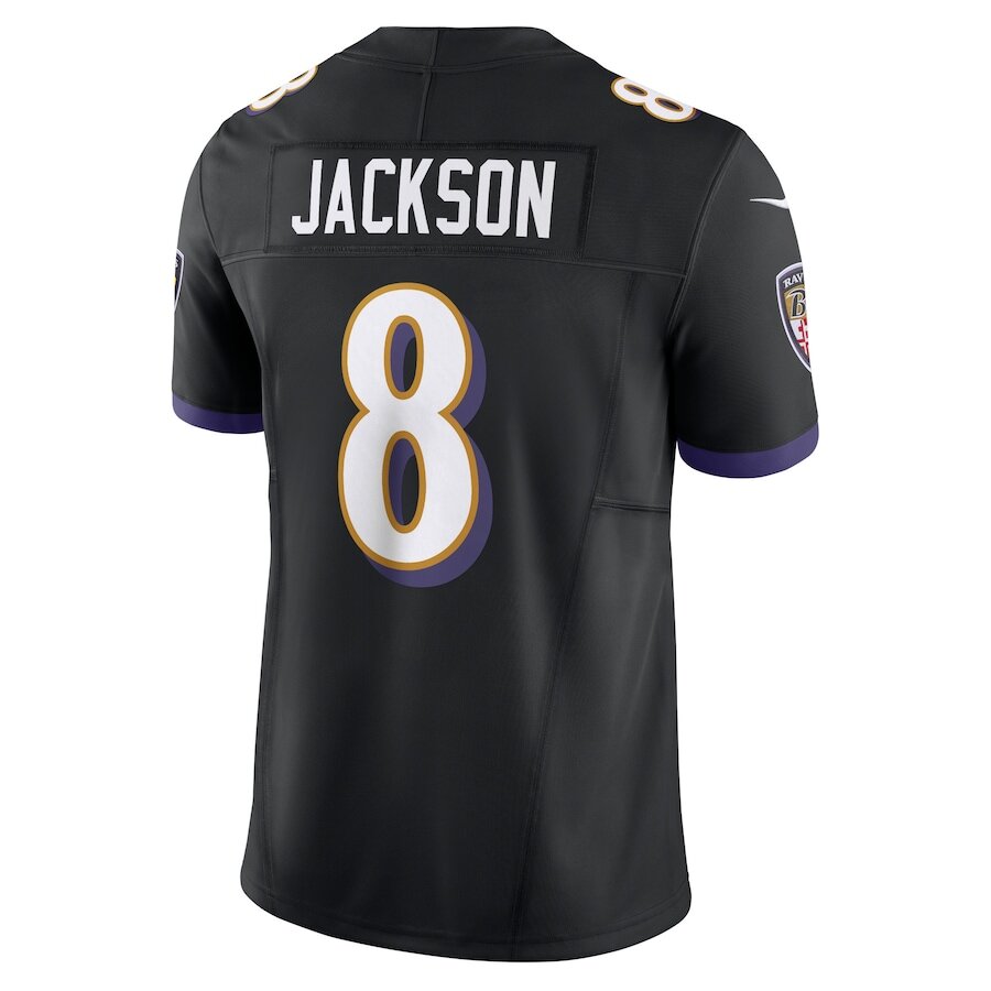 Men's Baltimore Ravens Lamar Jackson Black Jersey