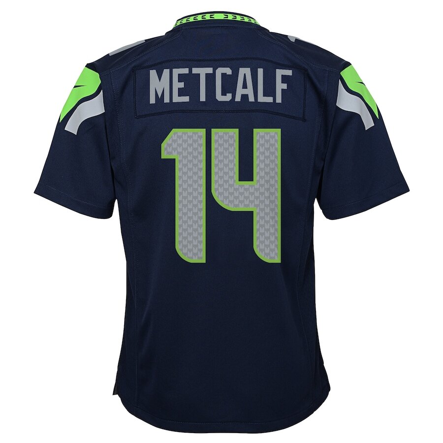 Youth Seattle Seahawks DK Metcalf Navy Jersey