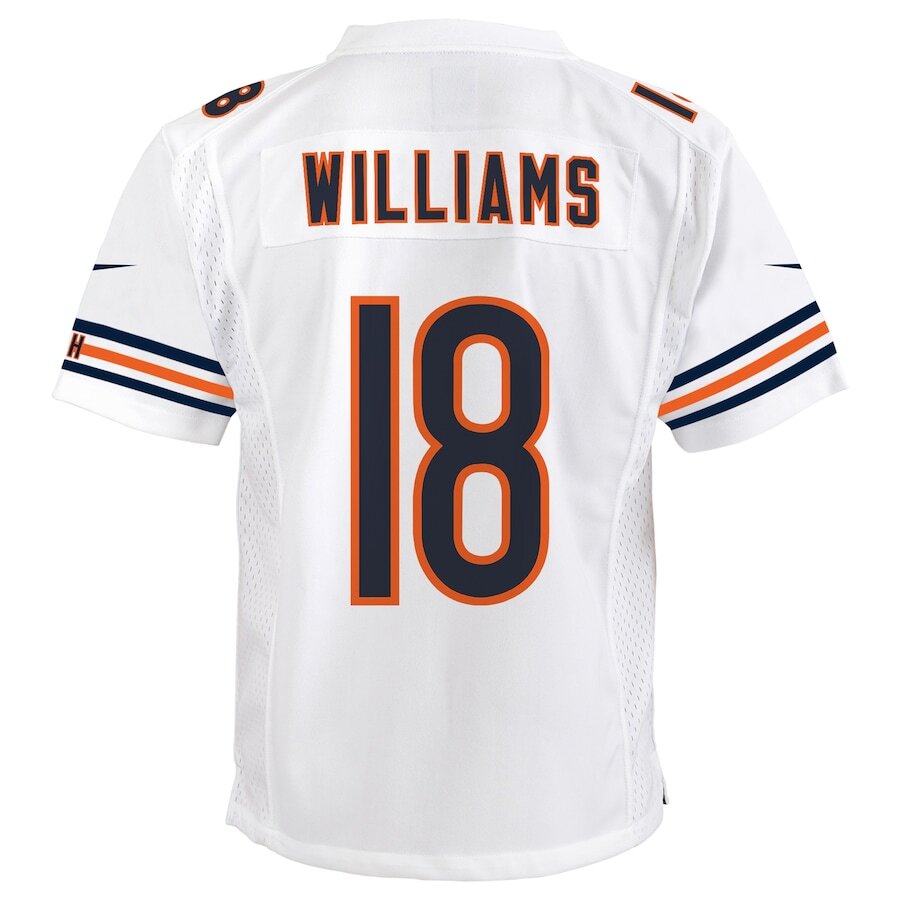 Youth Chicago Bears Caleb Williams White Jersey