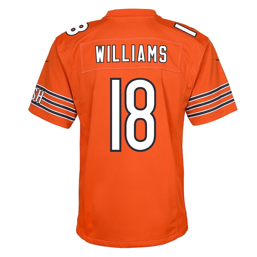 Youth Chicago Bears Caleb Williams Orange Jersey
