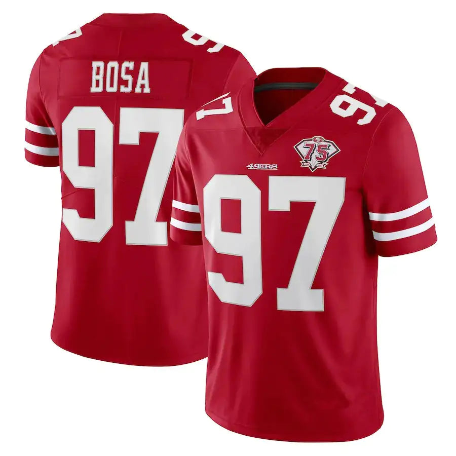 Men's San Francisco 49ers Scarlet Red Jersey.