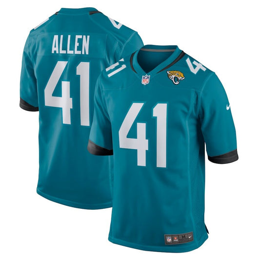 Men's Jacksonville Jaguars Josh Allen Teal Jersey