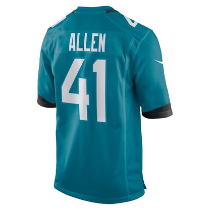 Men's Jacksonville Jaguars Josh Allen Teal Jersey