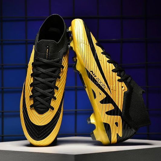 Black and Gold Soccer Boots