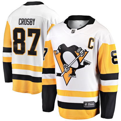 Men's Pittsburgh Penguins Sidney Crosby White Jersey