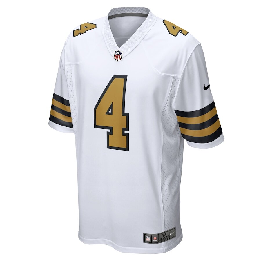 Youth New Orleans Saints Derek Carr Nike White Alternate Jersey