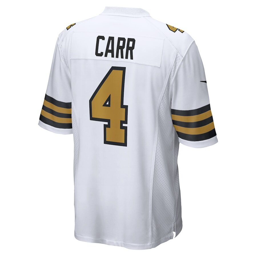 Youth New Orleans Saints Derek Carr Nike White Alternate Jersey