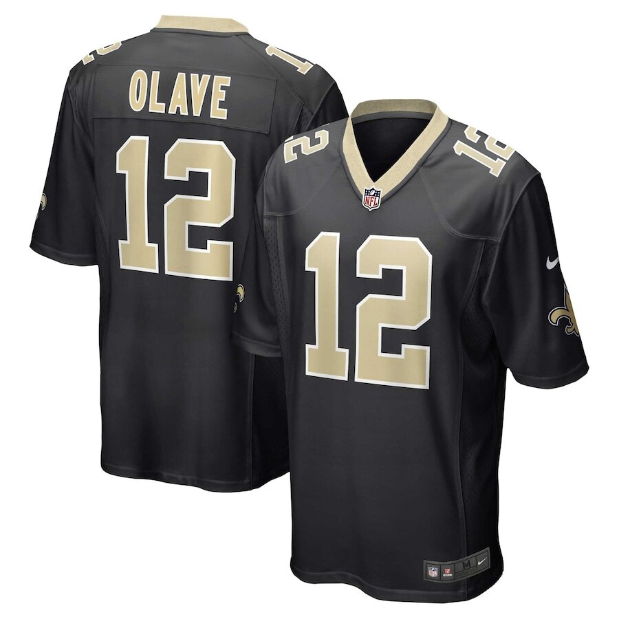 Youth New Orleans Saints Chris Olave Black Jersey