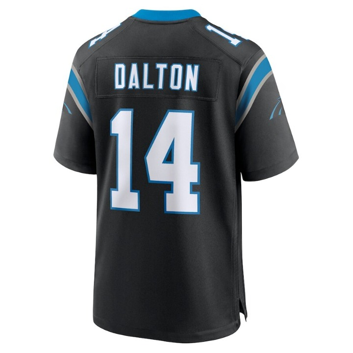 Men's Carolina Panthers Andy Dalton Black Jersey