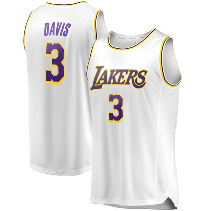 Men's Los Angeles Lakers Anthony Davis White Jersey