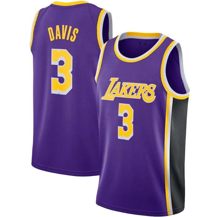 Men's Los Angeles Lakers Anthony Davis Purple Jersey