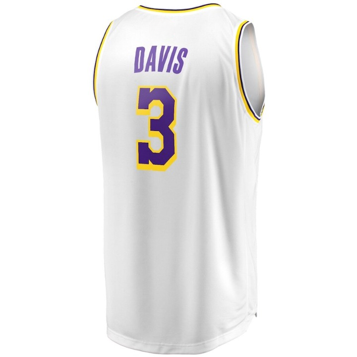 Men's Los Angeles Lakers Anthony Davis White Jersey