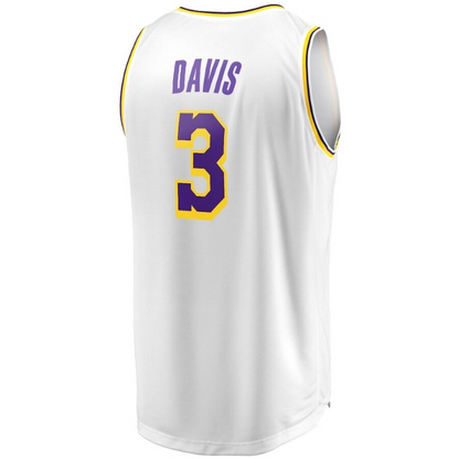 Men's Los Angeles Lakers Anthony Davis White Jersey