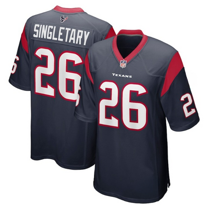 Men's Houston Texans Devin Singletary Navy Jersey