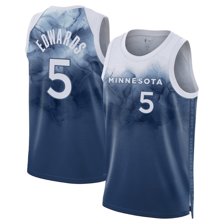 Men's Minnesota Timberwolves Anthony Edwards Blue Jersey