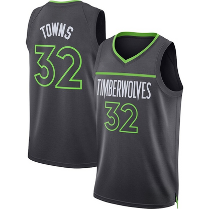 Men's Minnesota Timberwolves Karl-Anthony Towns Charcoal Jersey