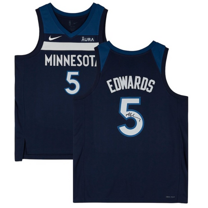 Men's Minnesota Timberwolves Anthony Edwards Navy Jersey