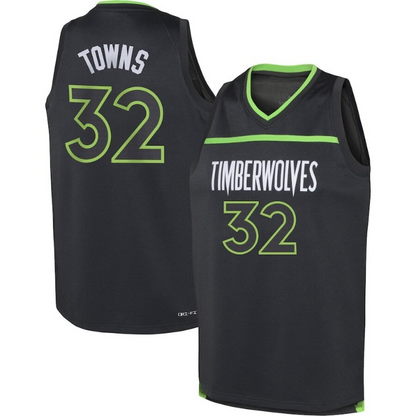 Men's Minnesota Timberwolves Karl-Anthony Towns Black Jersey