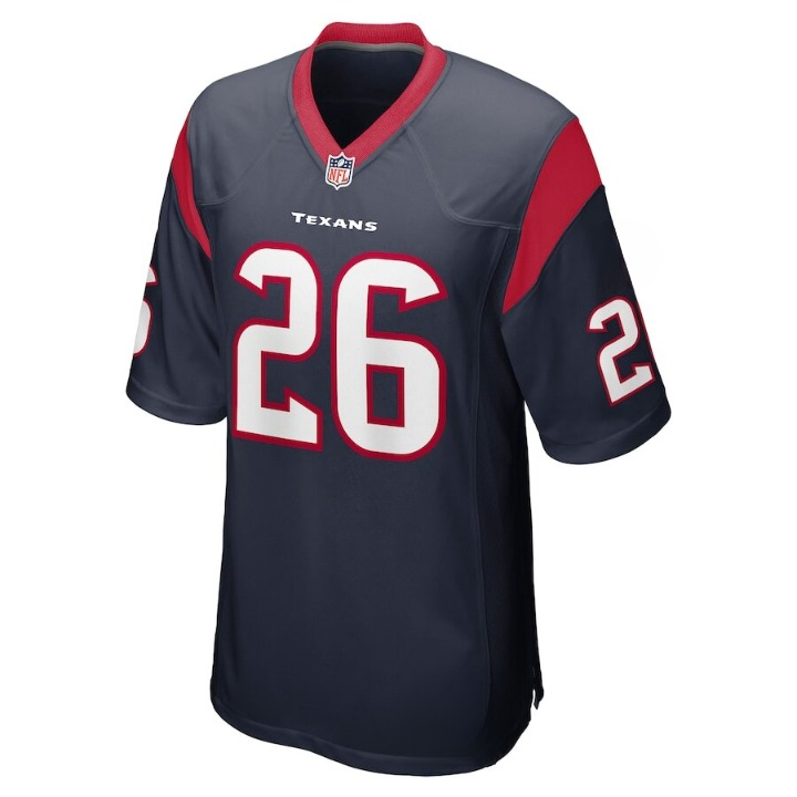 Men's Houston Texans Devin Singletary Navy Jersey