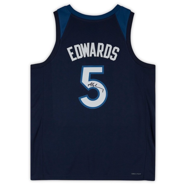 Men's Minnesota Timberwolves Anthony Edwards Navy Jersey