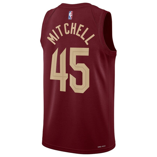 Cleveland Cavaliers Donovan Mitchell Wine Jersey