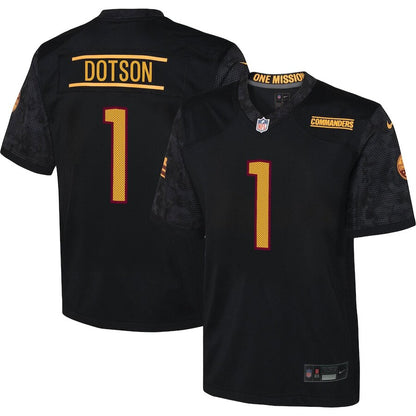 Youth Washington Commanders Jahan Dotson Black Jersey