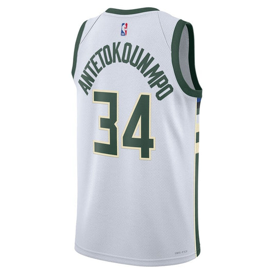 Milwaukee Bucks Giannis Antetokounmpo White Jersey