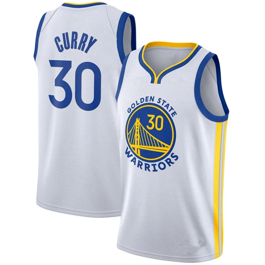 Men's Golden State Warriors Stephen Curry White Jersey