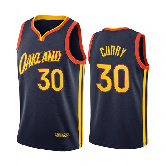 Men's Golden State Warriors Stephen Curry Navy Jersey