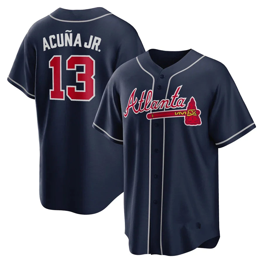 Men's Atlanta Braves Ronald Acuña Jr. Navy Jersey