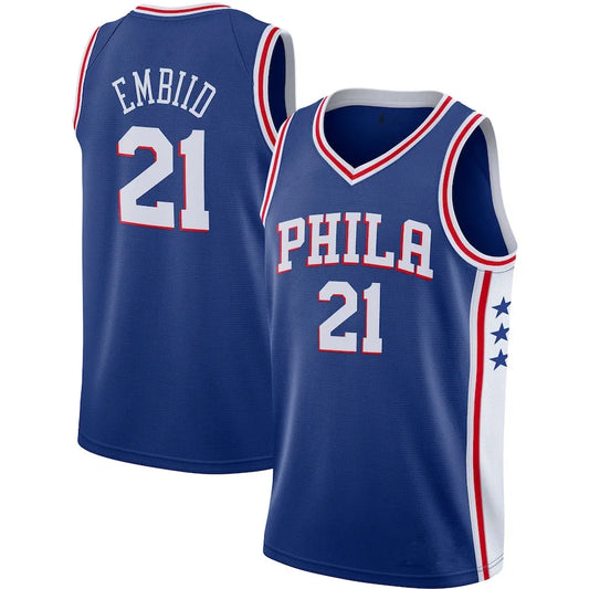 Men's Philadelphia 76ers Joel Embiid Blue Jersey