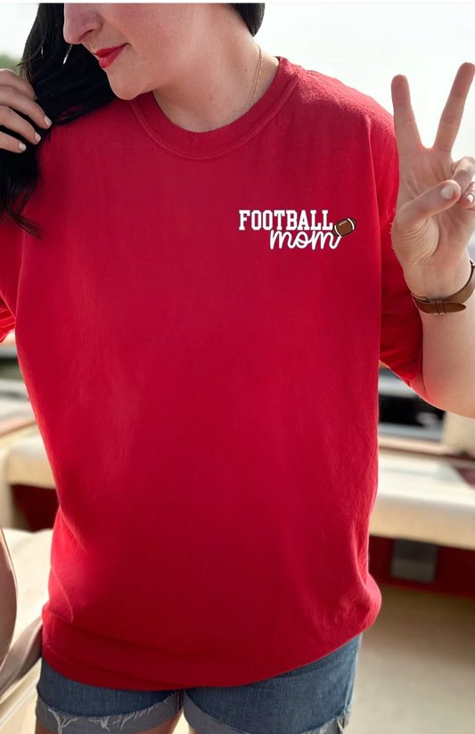 CUSTOM Football Mom with Mascot Back Tee