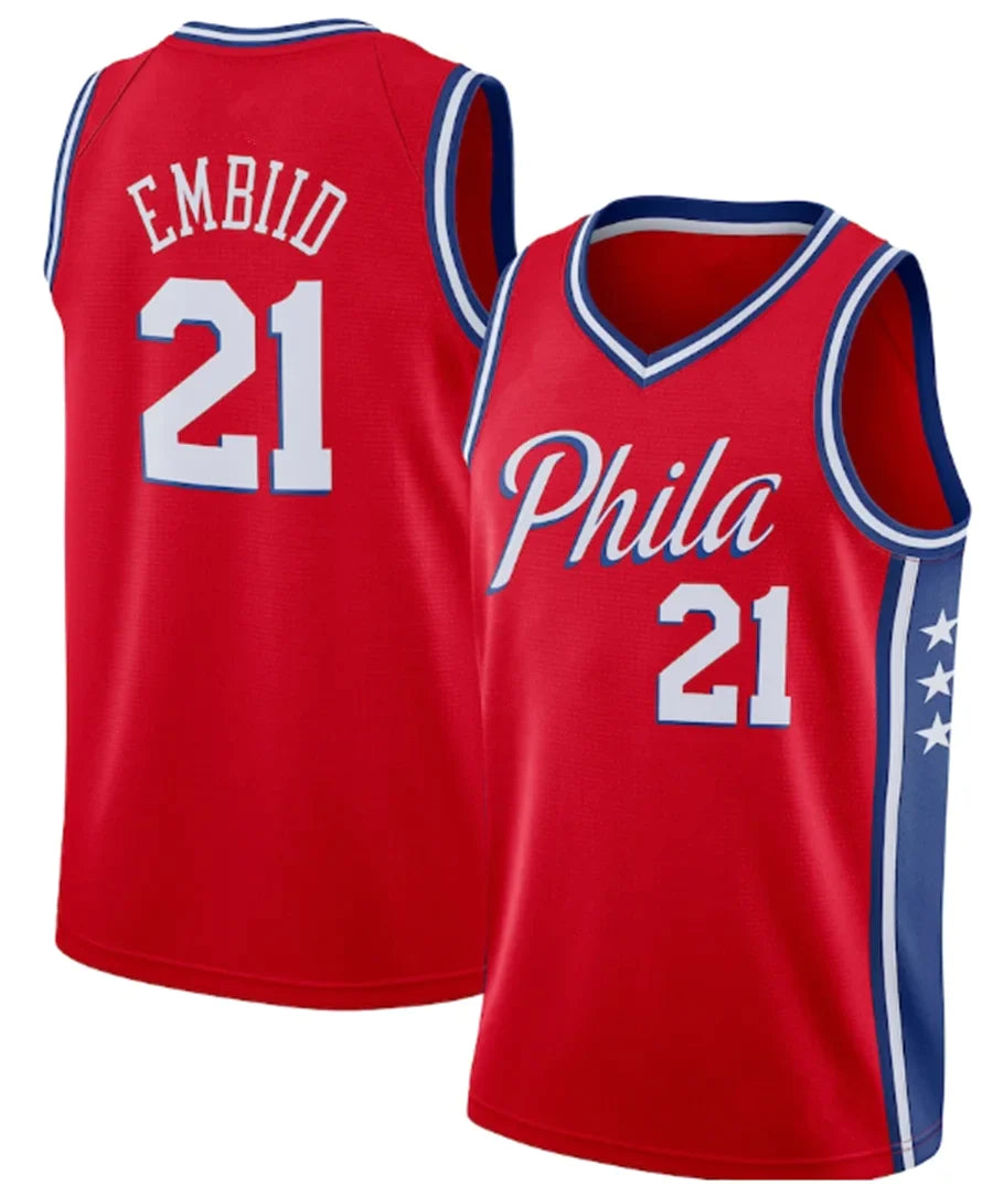 Men's Philadelphia 76ers Joel Embiid Red Jersey