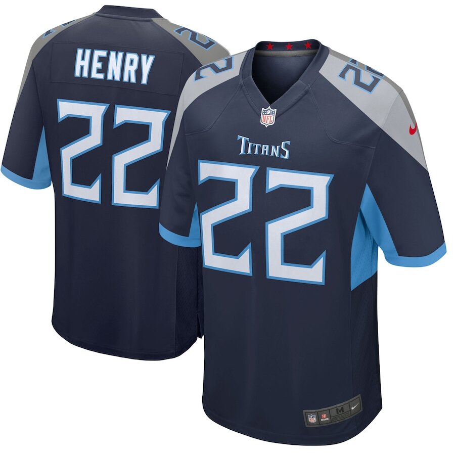 Men's Tennessee Titans Derrick Henry Navy Jersey