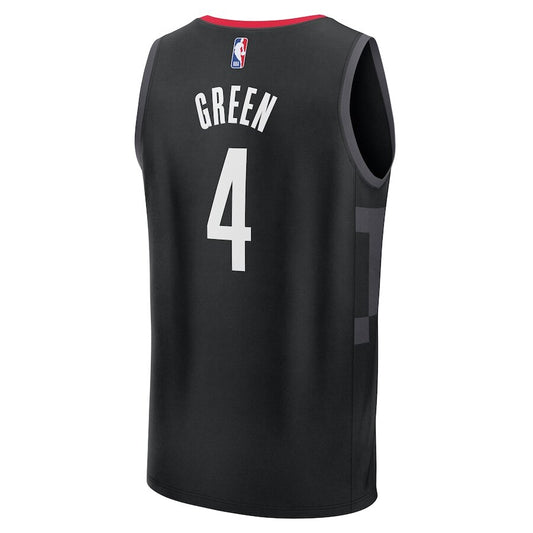 Houston Rockets Jalen Green Black Jersey