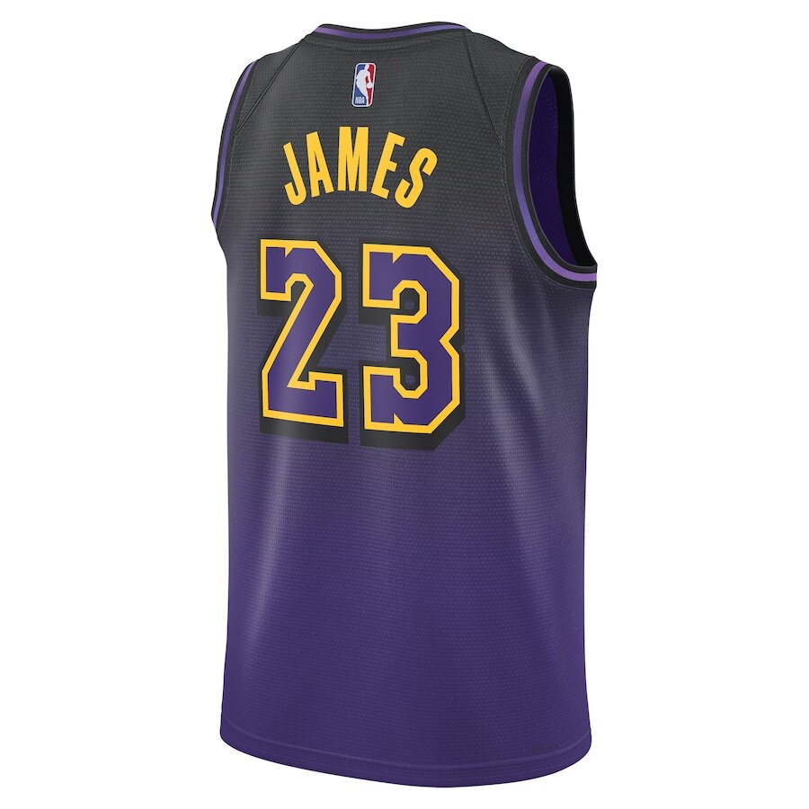 Men's Los Angeles Lakers LeBron James Purple Jersey