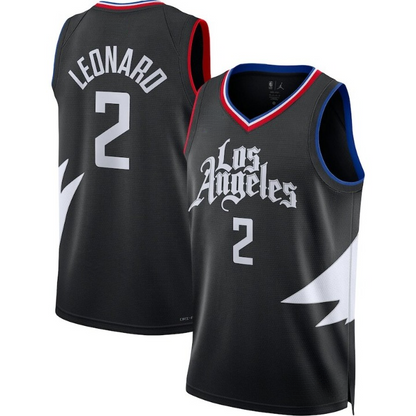 Men's LA Clippers Kawhi Leonard Black Jersey