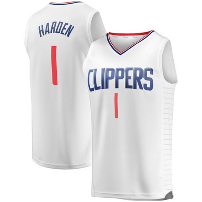 Men's LA Clippers James Harden White Jersey