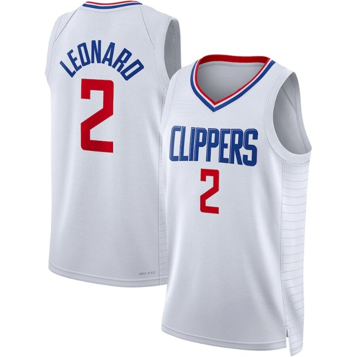 Men's LA Clippers Kawhi Leonard White Jersey