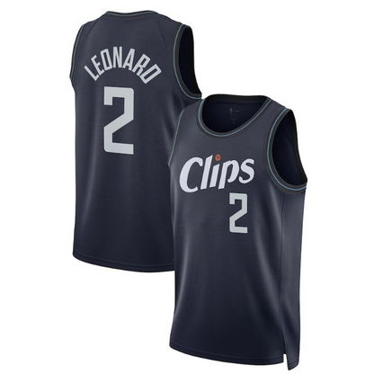 Men's LA Clippers Kawhi Leonard Navy Jersey